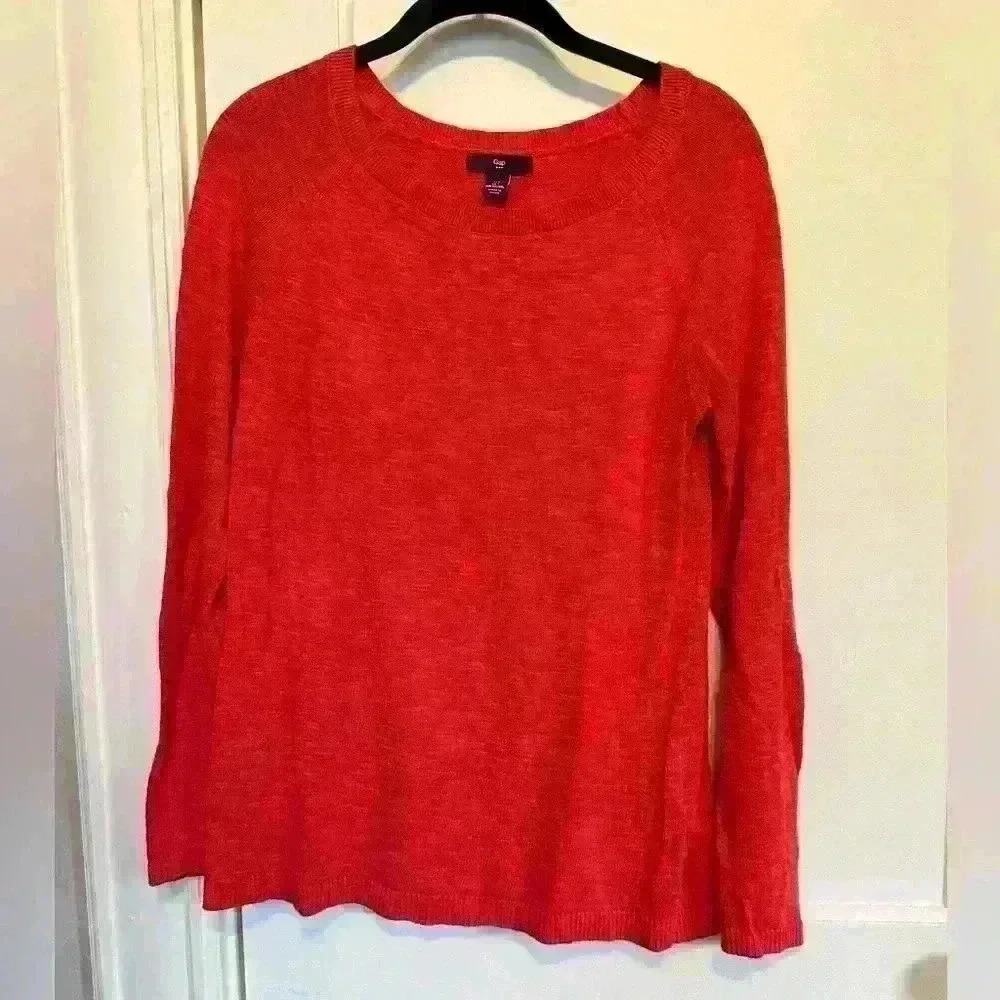 GAP Factory Red Crewneck Sweater Cotton Rayon Blend | Size S | Clean Girl Cozy